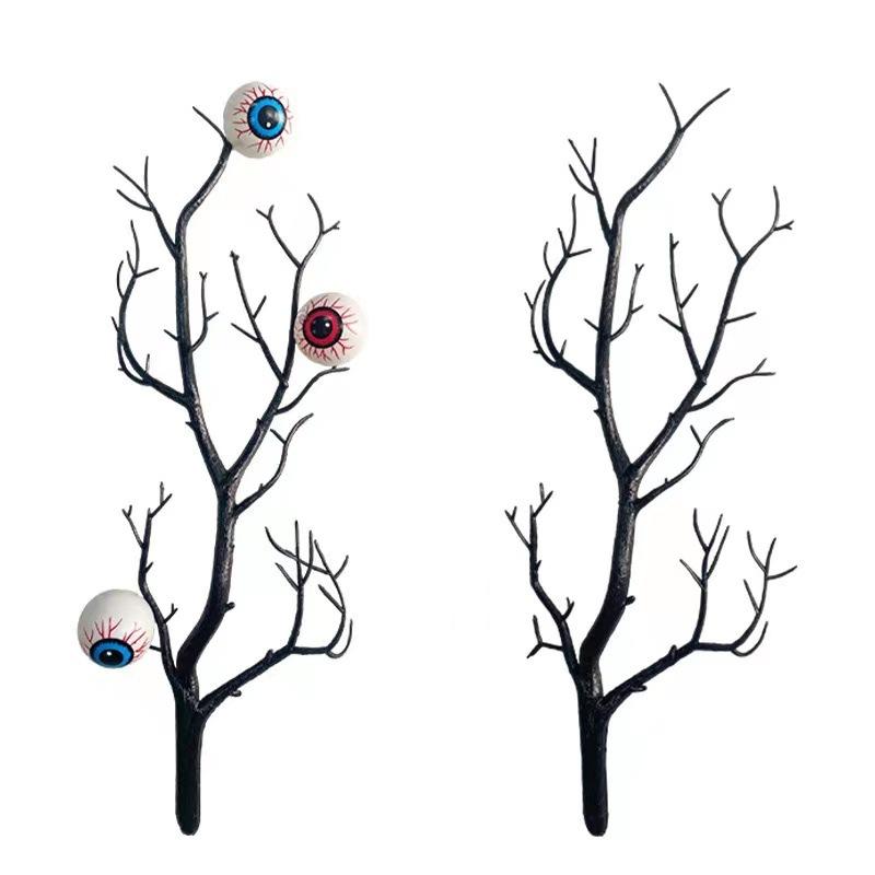 Halloween Simulation Dead Branches Halloween Black Fake Branches Eyeball Holiday Atmosphere Interior Decoration