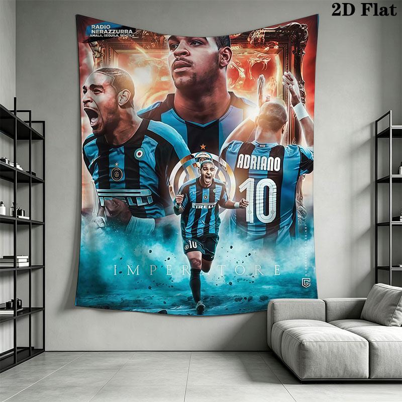 Inter Milan Wall Hanging Printed Fabric Blanket Decorative Tapestries for Bedroom Living Room Home Decor