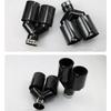 Universal Dual Y-Type Carbon Fiber Black Stainless Steel Exhaust Muffler for BMW
