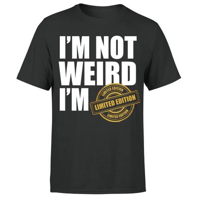 Ich bin nicht seltsam, ich bin limitierte Auflage Lustiger Spruch Sarkastisches Herren T-Shirt #Or#P1#A