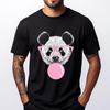Cool Panda Face Eating Gum And Makes A Bubble Cute Panda Clothing Oversized T Shirt Mens Clothes Halloween