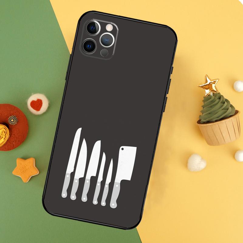 Love Baking Chef Knife Funda For iPhone 11 12 13 14 16 15 Pro Max Mini XS Max X XR SE2 7 8 14 16 15 Plus Phone Case
