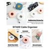 Portable Round USB Cable Winder Small Cable Organizer Rotating Data Wire Organizer Mobile Phone Mobile Charging Wire Winder
