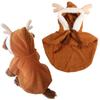 Cute Dog Christmas Elk Costume Soft Warm Loose Fashionable Dog Puppy Elk Hoodie Coat For Small Dogs