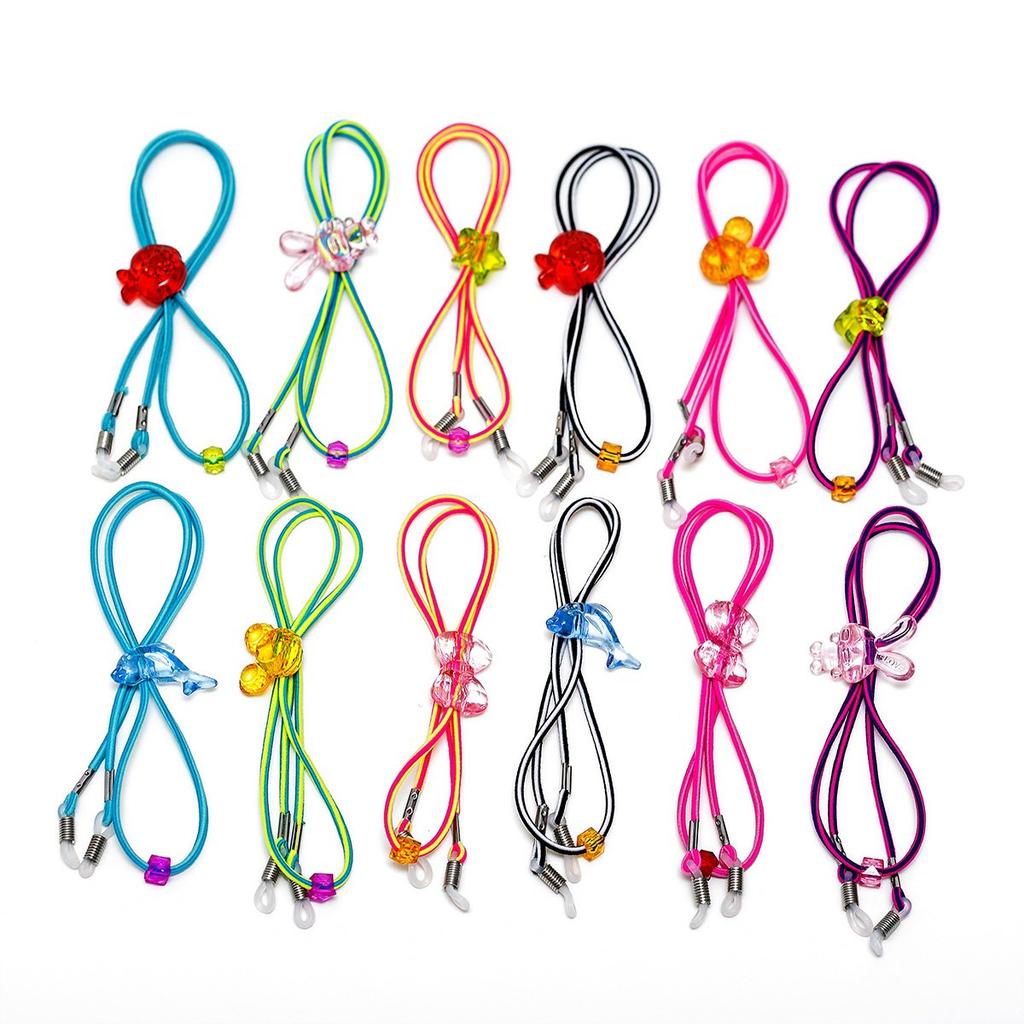 HALF CRESCEN Eyeglass Straps Kids Eyeglass Straps Sunglasses Retainers for Boys and Girls Kids' (12-Piece Set)
