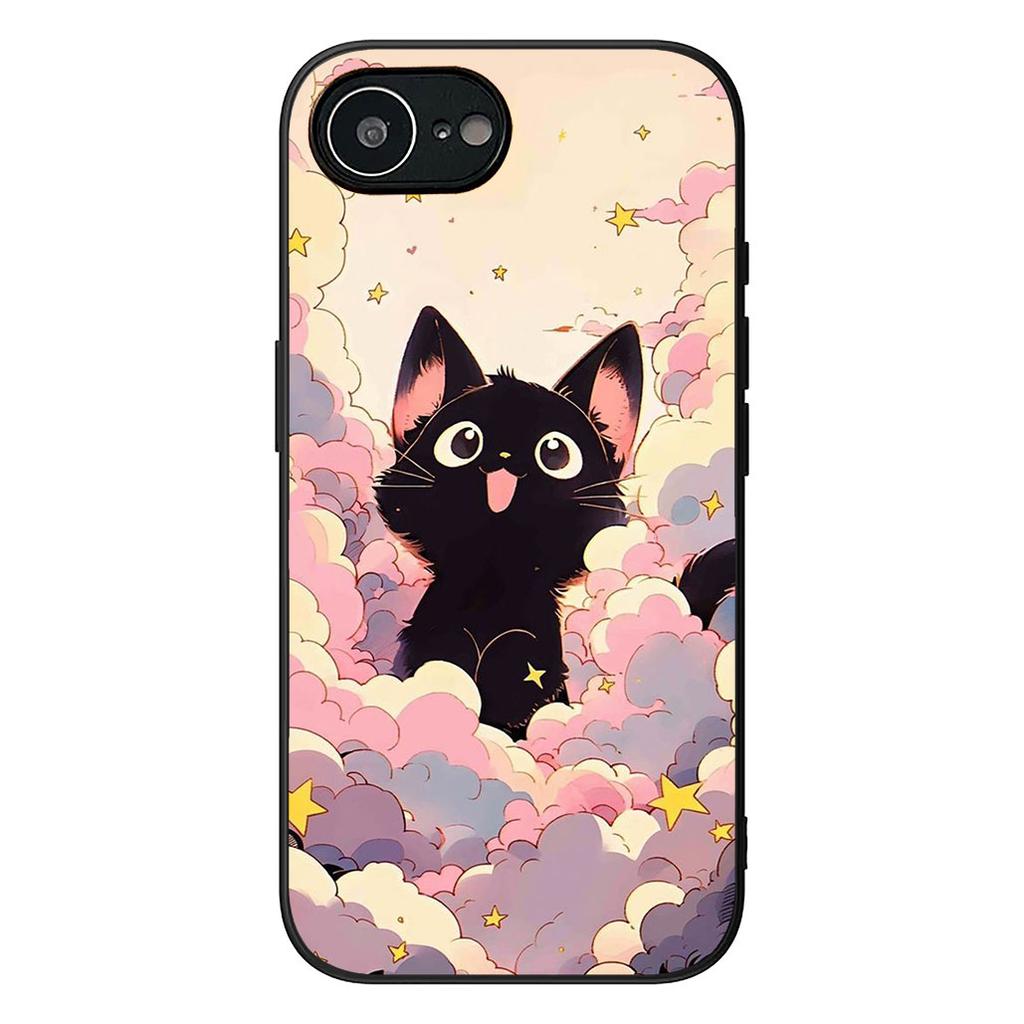 Anime Black Meow Kitten Cat Phone Case for Motorola Moto Edge 50 30 Fusion 40 NEO Ultra Pro G22 G23 G20 G35 G84 G13 G53 Cover