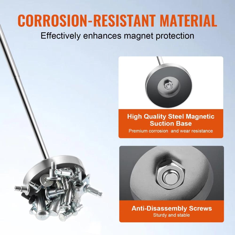 Retractable Screws Parts Finder Telescoping Magnet Sweeper Stick Magnetic Pickup Tool  Workshop