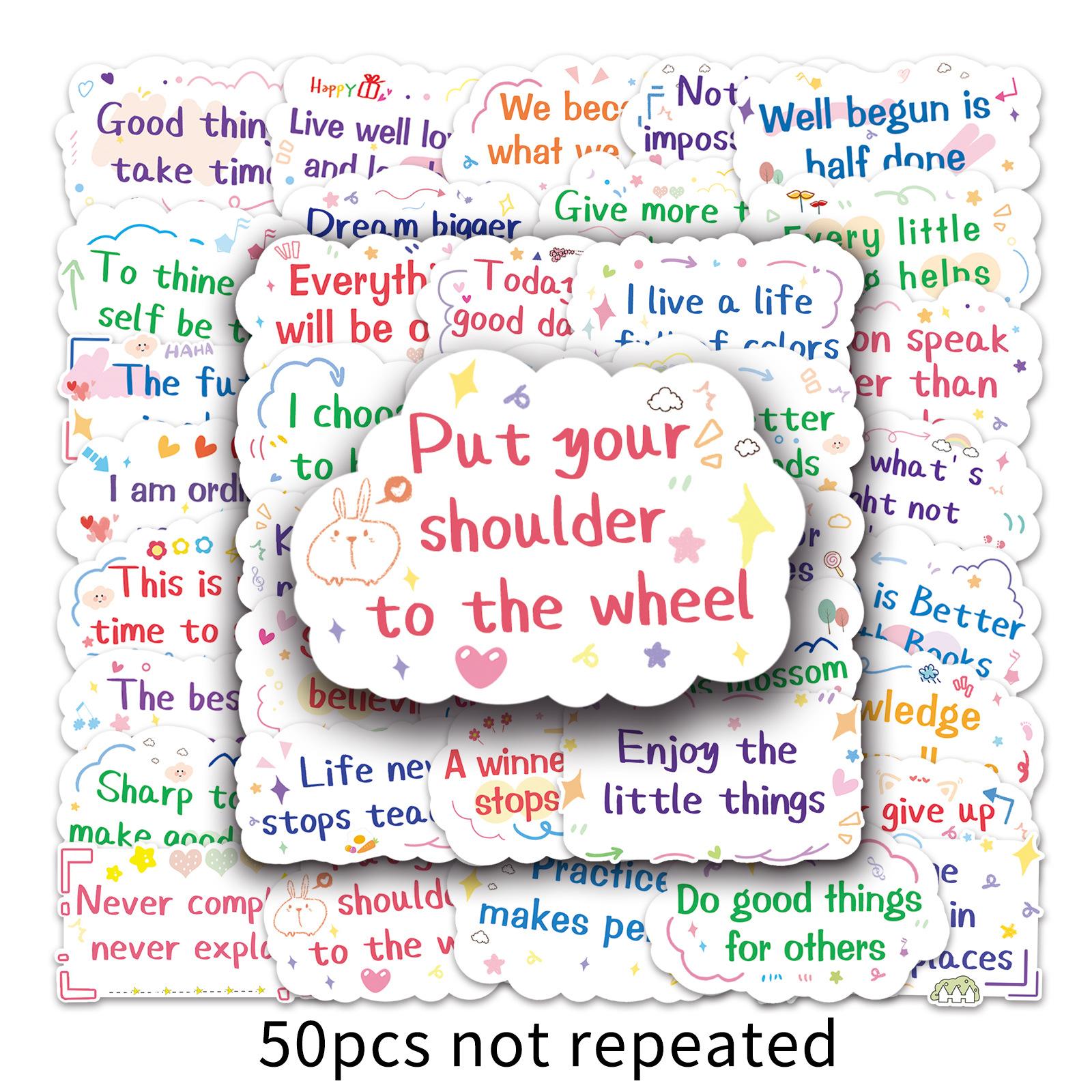 

50 вдохновляющих английских фраз, граффити, индивидуальность, трансграничный текст, украшения, чашка для воды своими руками, наклейки на чемодан, водонепроницаемость