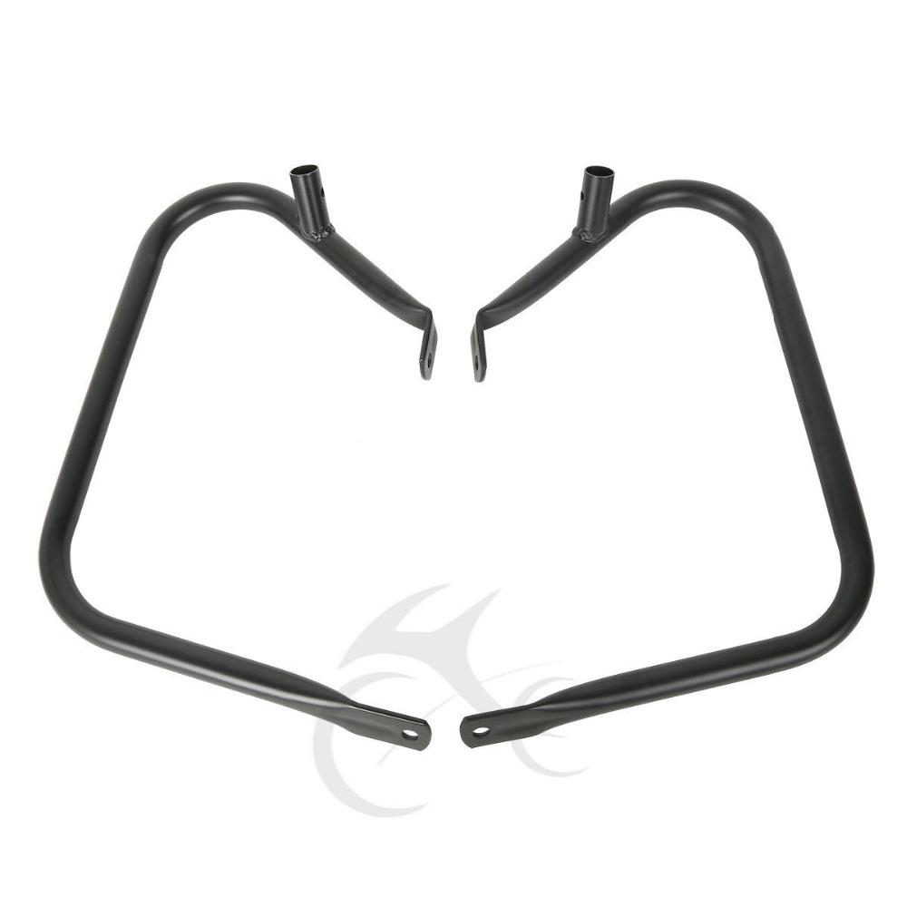 Motorcycle Saddlebag Bags Steel Guard Bracket For Harley Touring Road King Electra Glide Road Glide 1997-2013