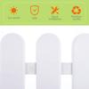 4Pcs Plastic White Picket Fence Garden Courtyard Smooth Round Head Landscape Edging Decorative Small Fences Garden Fence