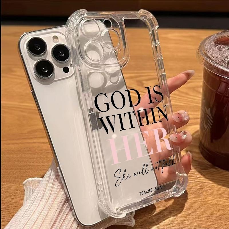 

Minimalist Quote Pattern Transparent Phone Case For iPhone 11 17 13 12 14 15 16 Pro Max XS XR 14 Plus 16E 17E Soft Bumper Cover iPhone 16 Plus