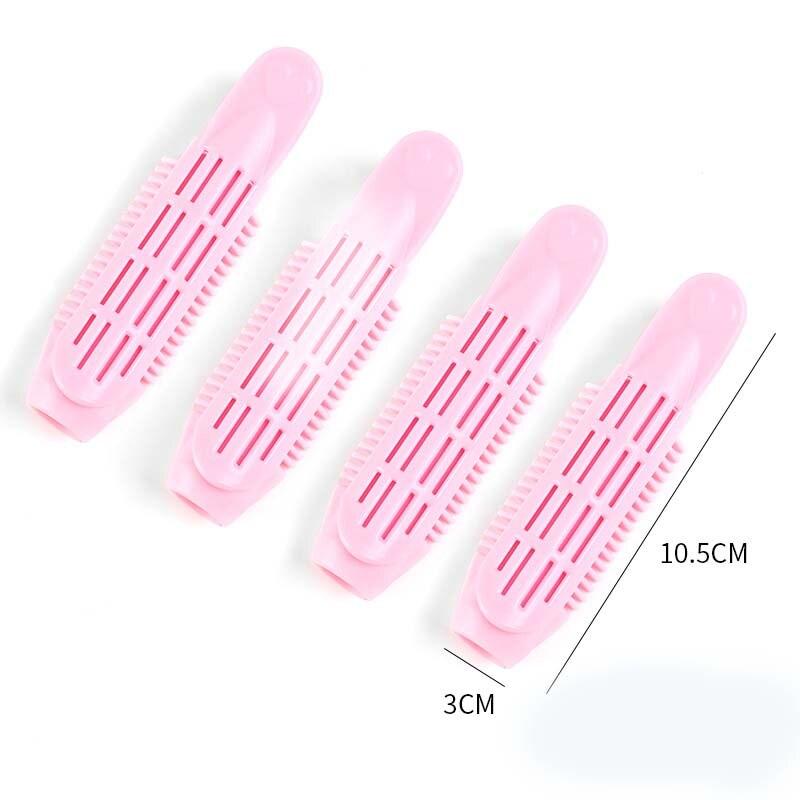 

4 шт. розовых заколки для корней волос с пушистыми кончиками, заколки-невидимки, локоны, фиксированная челка, укладка, ленивые, пушистые, набор заколок для волос без волос