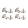 100 Sets Rivet and Screw Stainless Steel M2.5 Flat Round Head Rivet Fastener Set for Leather Crafts Clothing Decoration