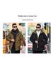 Men's Plus Size Mid-Length Hooded Cotton Jacket - Winter Fashion Brand 808