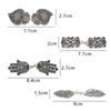 1 Pair New Blouse Shirt Lapel Collar Cardigan Clip Women Girls Vintage Shiny Crystal Pin Brooch Cape Cloak Clasp Fixing Clip