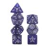 7pcs DND Dice Set Polyhedral Dice D4-D20 with Star Pattern for Board Game DND RPG