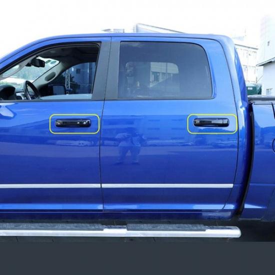 For 2010-2017 Dodge RAM 1500 ABS Gloss Black Car Door Handle Decor Cover Trim 8p
