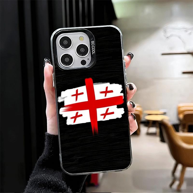 Georgia Passport Flag Shockproof Phone Case for iPhone 17 Air 16 16E 15 Pro Max 14 Plus 13 Mini 12 Back Cover Anti Fall Fundas