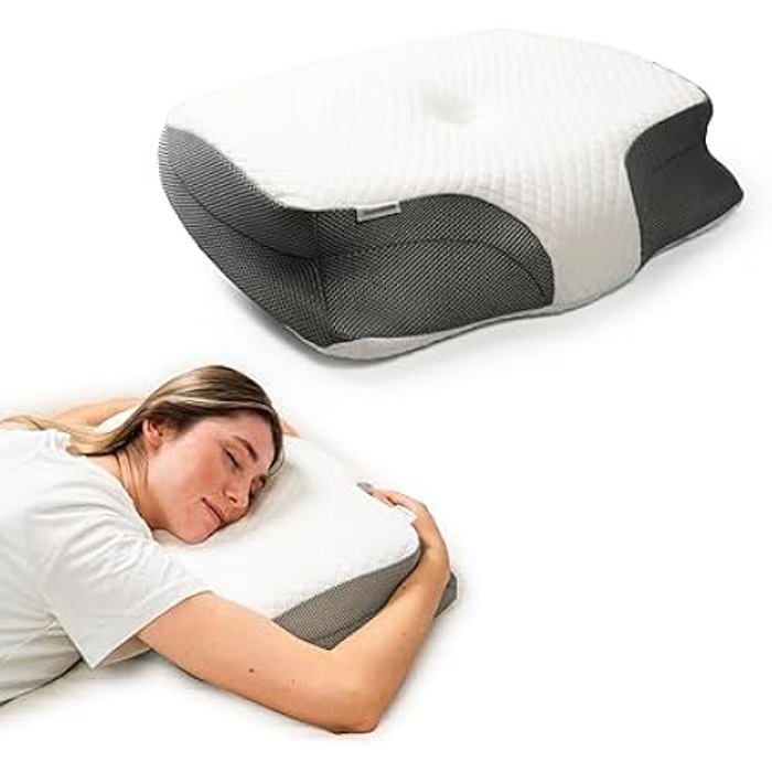 Ergonomic Pillow - InnovaGoods® - Viscoelastic - 2 Height Levels - Washable Cover - Anti-Snoring
