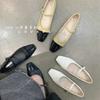 Fashion Flat Shoes for Women 2025 Spring and Autumn Mary Jane Shoes for Women French Square Toe Flat Women's Shoes Plus Size 41 42 43