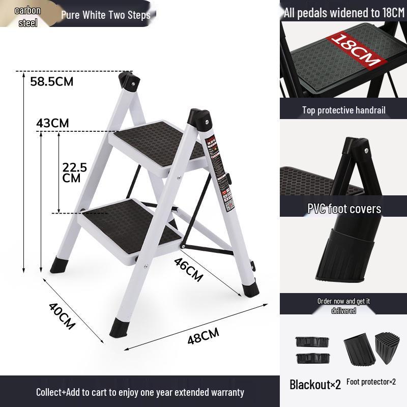Teleskopische Klapp-A-Rahmen-Haushaltsleiter: Leicht, Multifunktional, Dreistufiges Design.