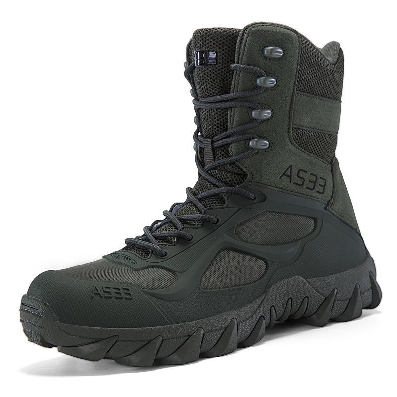 Large Size Men's High-top Outdoor Non-slip and Wear-resistant Hiking Training Tactical Boots Desert Boots Wholesale