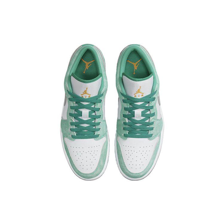 Air Jordan 1 Low New Emerald Unisex Sneakers Green White Light-Steel-Grey DN3705-301