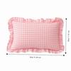 Lotus Leaf Skirt Edge Ruffled Edge Pillowcase Plaid Print Art Cushion Cover  Home Decoration