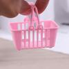 1Pc Dollhouse Miniature Supermarket Shopping Hand Basket Model Accessories