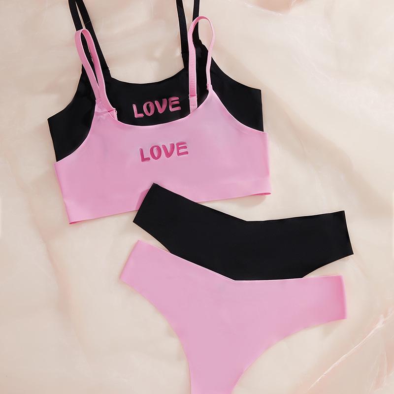 Damen Eisseide Nahtloses Bandeau-BH - Ohne Bügel, Buchstaben-Basis-Design, Schöner Rücken, Sexy Wickel.