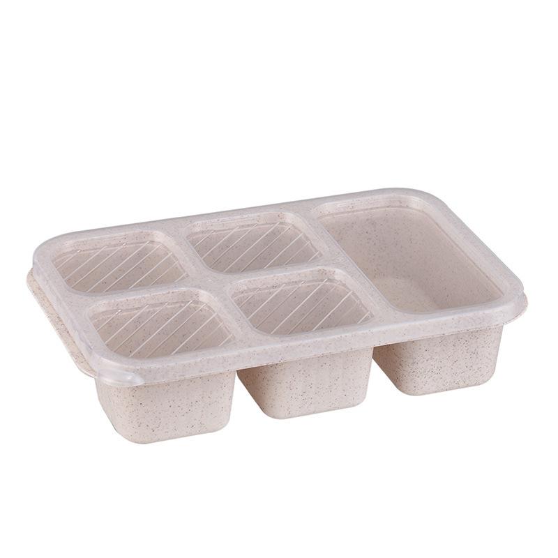 Bento Lunch Box With Reusable 5 Compartment Bento Box With Lid Compatible For Bento Snack Containers For Travel And Work