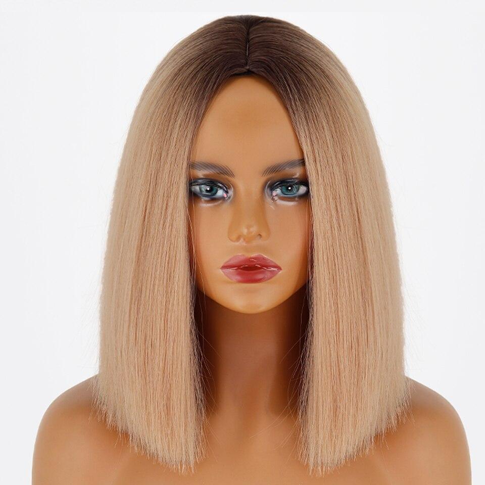 

XINRAN Женская мода Короткий прямой синтетический синий парик Женские волосы Боб Парик Натуральные синие волосы Подходит для вечеринки Косплей Ежедневное использование