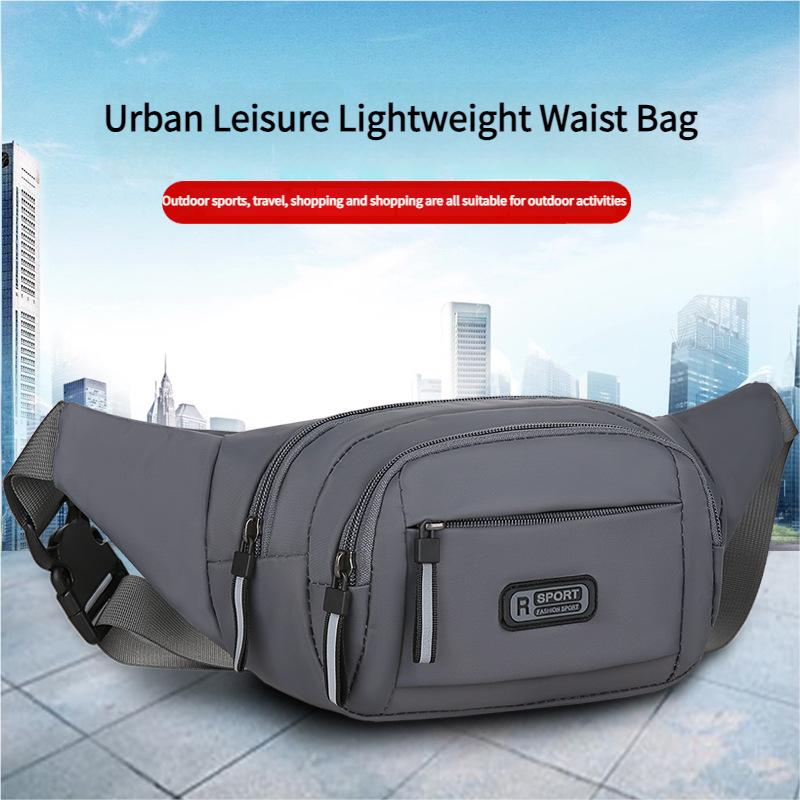 Waterproof Waist Pack Crossbody Chest Bag Large Capacity Sports Phone Holder with Anti-Theft Pockets for Men Women