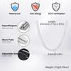 Xiaomi Vnox Wasserdichte Flache Kubanische Edelstahl-Kettenhalsketten für Männer Frauen, Kurzes Choker-Halsband, Miami Curb-Glieder Schmuck