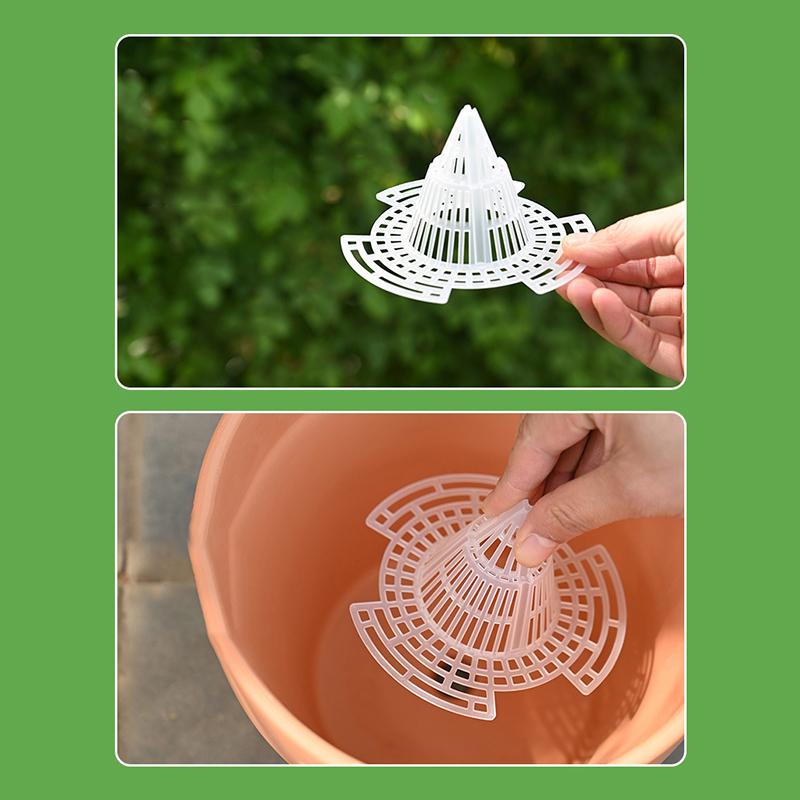 20Pcs Flower Pot Bottom Mesh Gasket Fixed Wing Design Strong Toughness Improving Drainage Flower Mesh Gasket Garden Supplies