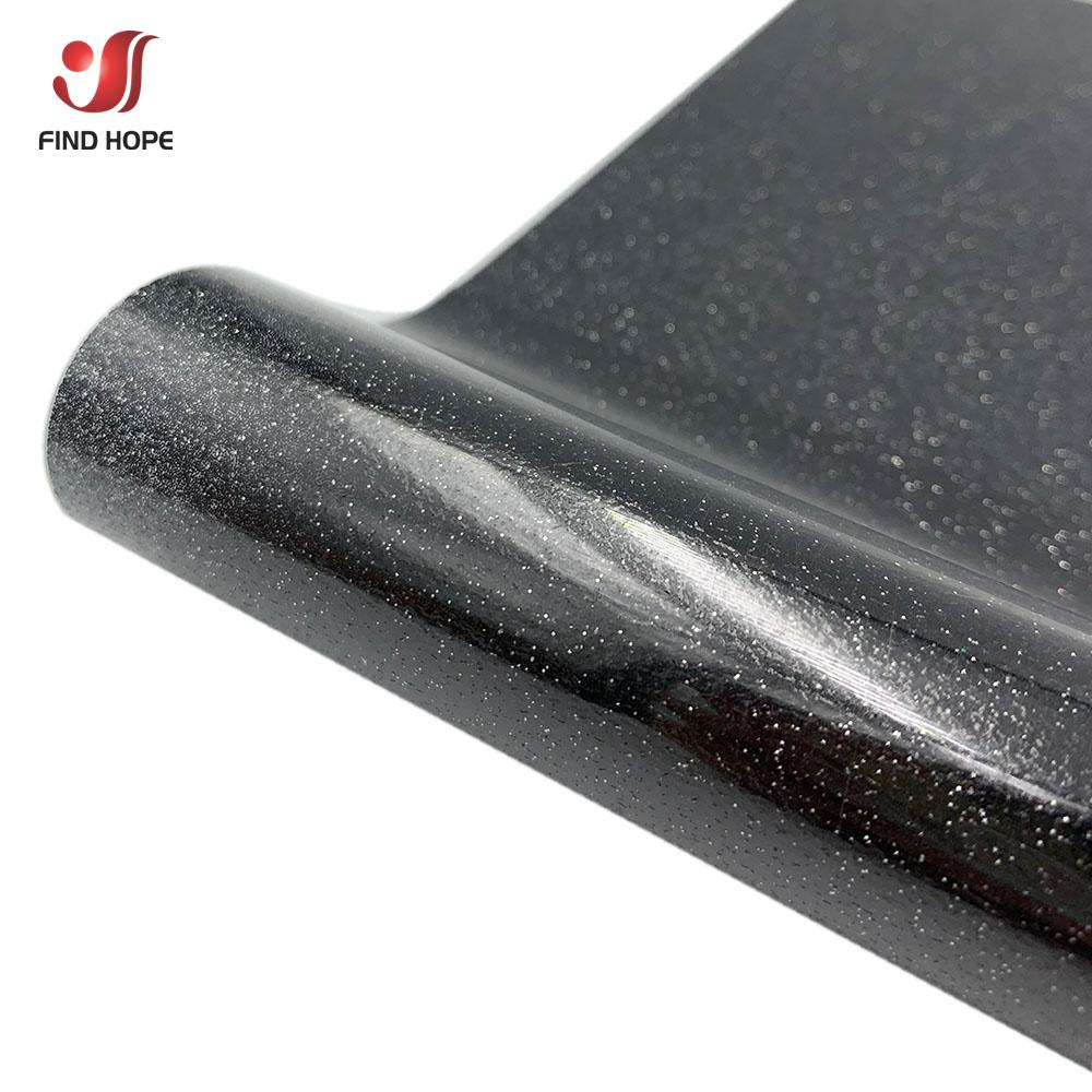 Glitter Heat Transfer Vinyl Film 19" x 39" Shiny PU HTV Heat Press Vinyl Sheet/Roll Iron-on Tshirt Fabrics for cut Silhouette