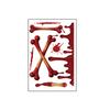 Halloween Bloody Footprints Clings Set 10PCS with Zombie Handprint Decals for Scary Event and Party Decoration