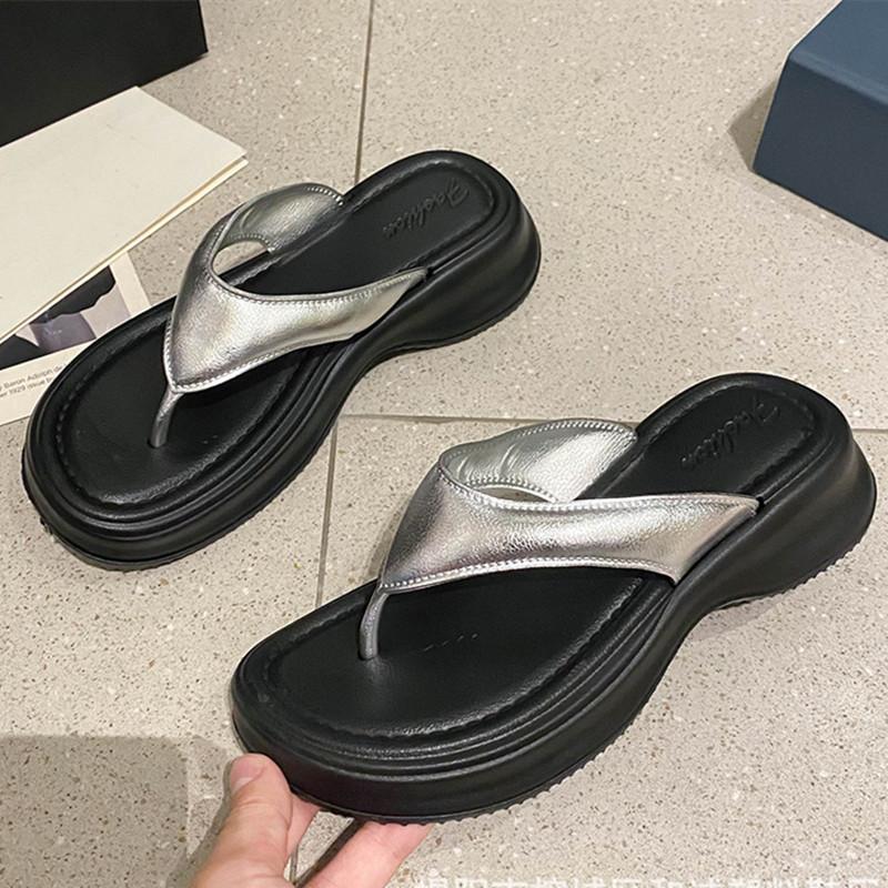 Fashion Whoholl Brand Flip Flops Women Summer Shoes Outdoor Slippers EVA Rubber Platform Beach Slides with Thick Cushion Non-slip 40-41