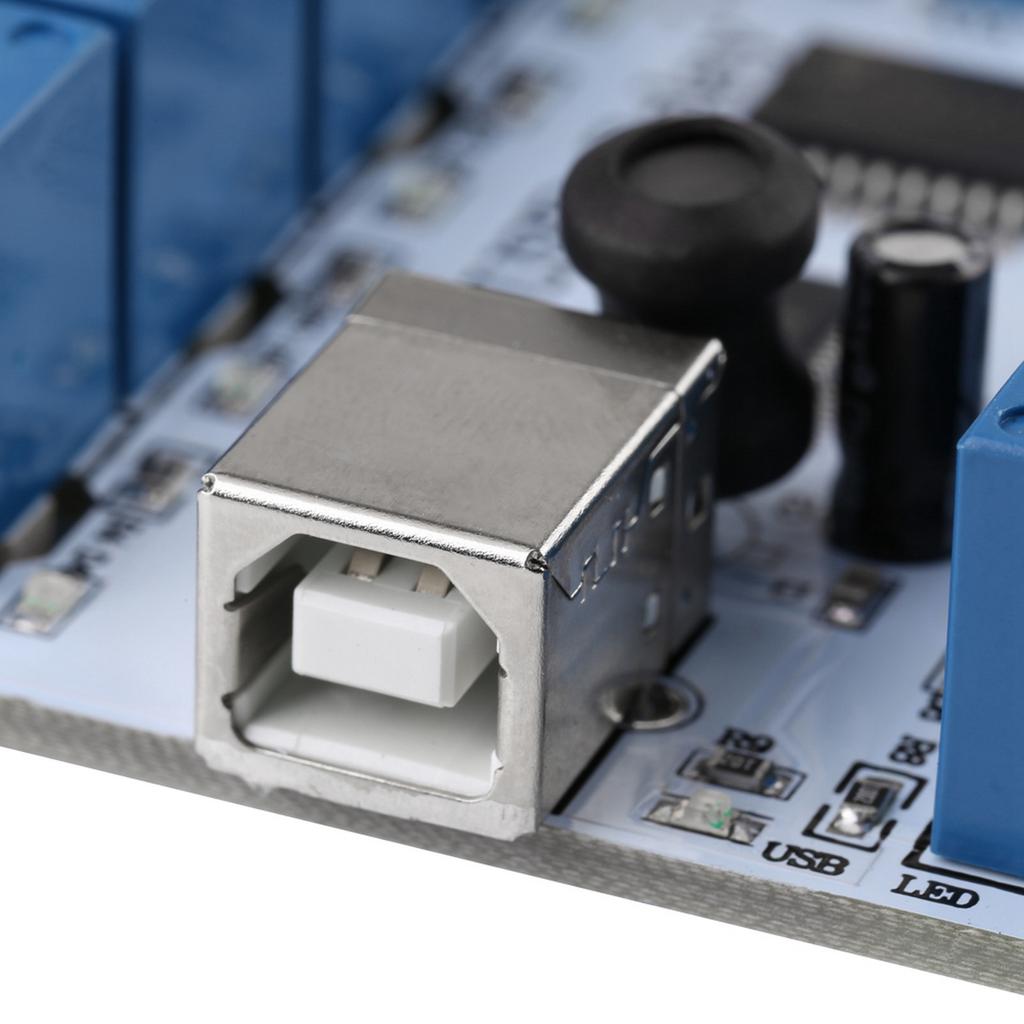 8 Channel 12VDC Type B USB Relay Board Module Controller for Automation Robotics