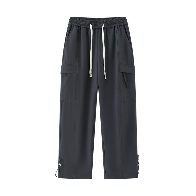 Men's Hong Kong Style Multi-pocket Trend Straight Casual Pants Trousers for 1111