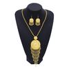 Thai Gold Plated Jewelry Set Zinc Zinc Alloy Women Jewelry Suit Simple Necklace Earrings Set  Wedding