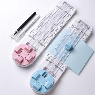 4-in-1 Tragbare Papierschneider Manuelle Papierschneidemaschine Drucktyp Schneidemaschine Präzisions-Papierschneidewerkzeuge für Scrapbooking & DIY-Projekte