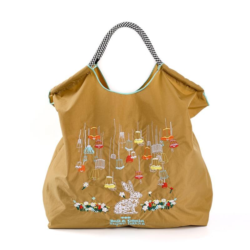Nylon handbag bag new embroidered large capacity ball chain shoulder tide messenger tote bag