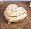 Scatola porta anelli in stile nordico di lusso leggero Scatola portagioie a forma di cuore squisita Stile con coperchio a ribalta con specchio Gioielli Collana