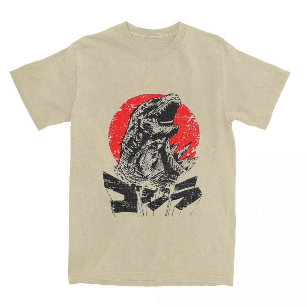 Pánské tričko Godzillaed Japonsko Monstrum Trička Trendy Horor Plážová Trička Vintage Bavlněné Tričko Pro Pánské Oblečení tričko