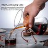 Filter Pot Stainless Steel Coffee Pot with Filter Mesh Glass Tea Kettle 400ML/600ML Wooden Handle Coffeeware Home