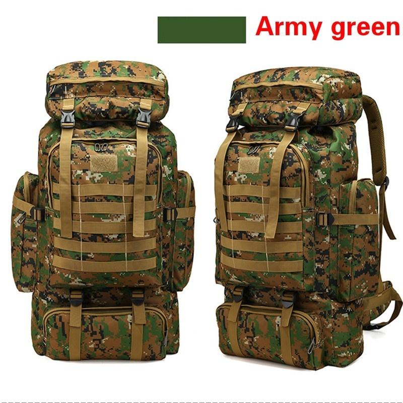 80 L lielas ietilpības Camo mugursoma