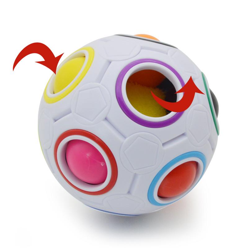 Buy Creative Funny Plastic Rainbow Ball Rubik's Cube Magic Twist Stress ...