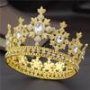 Fashion Royal King Queen Bridal Tiara Crowns For Princess Diadem Bride Crown Prom Party Hair Ornaments Wedding Hair Jewelry