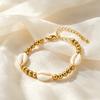 New Style Boho Shell Bracelet for Women, Stainless Steel Beads Chain Bracelets, Summer Beach Elegant Jewelry Gift To Her